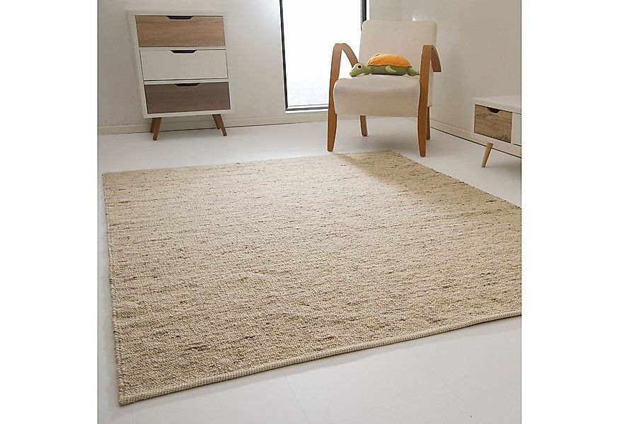 Steffensmeier Wollteppich Leutasch mit Fusselstopp, Rechteckig, Handwebtepp günstig online kaufen