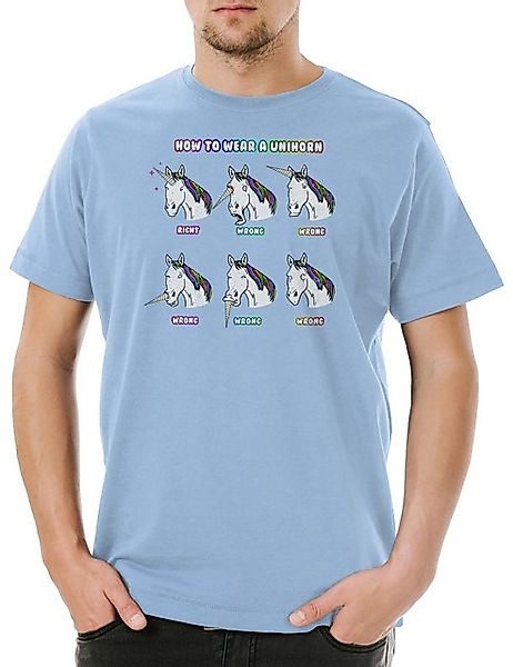 Urban Backwoods Print-Shirt How To Wear A Unihorn I Herren T-Shirt Einhorn günstig online kaufen