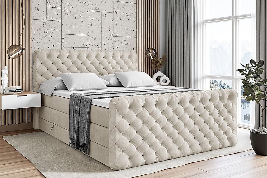 ALTDECOR Boxspringbett BOXI8-Z KING (Multipocket-Matratze H4, H3 Matratze B günstig online kaufen
