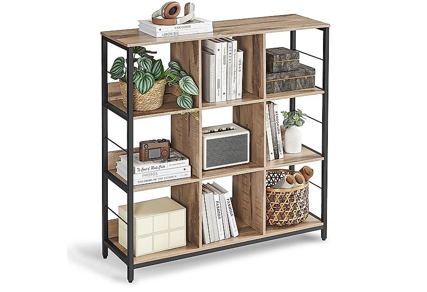 VASAGLE Bücherregal Aufbewahrungsregal, Standregal mit 6/8/9 Fächern günstig online kaufen