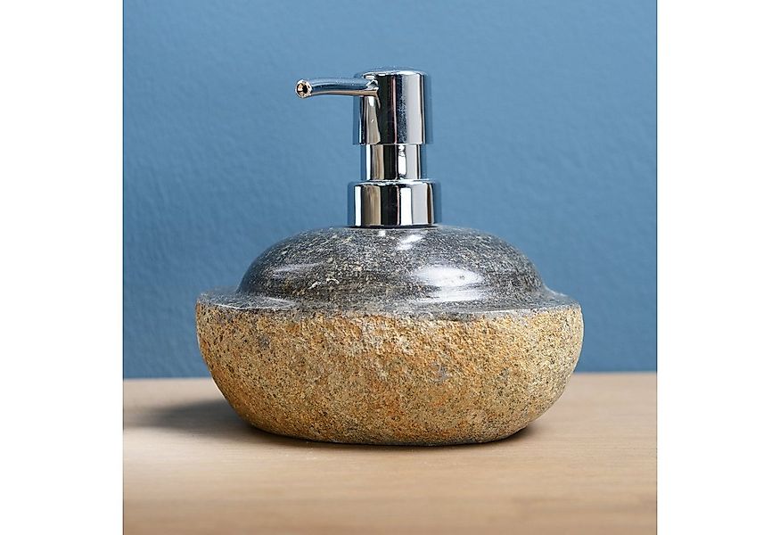 wohnfreuden Seifenspender Naturstein Seifenspender 13 cm grau oberhalb poli günstig online kaufen
