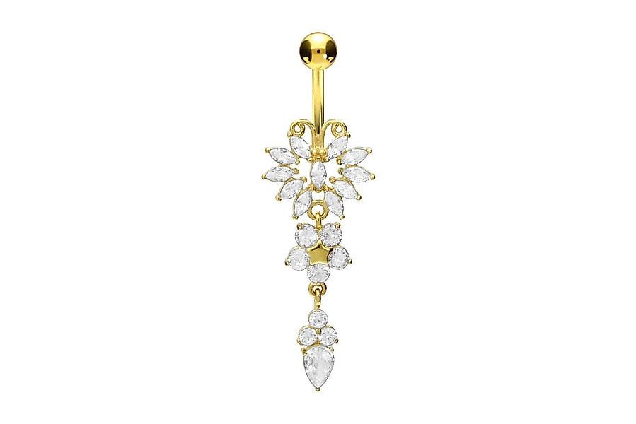 PIERCINGLINE Bauchnabelpiercing Chirurgenstahl Bananabell SCHMETTERLING + günstig online kaufen