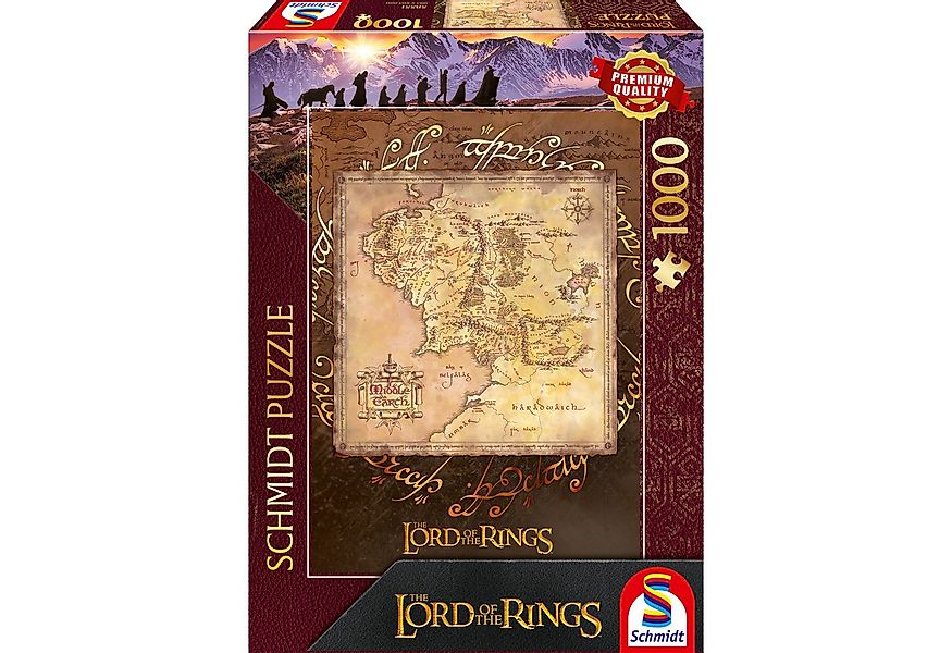 Schmidt Spiele Puzzle Schmidt Spiele Lord of the Rings - Middle Earth, 1000 günstig online kaufen