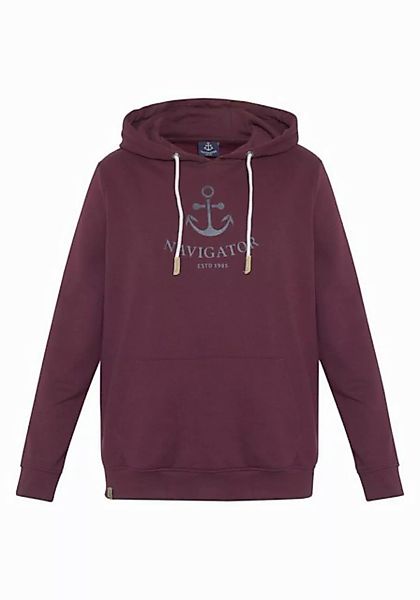 NAVIGATOR Kapuzensweatshirt mit maritimem Frontprint günstig online kaufen