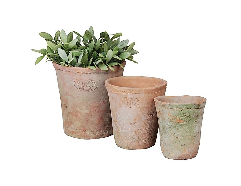 esschert design Blumentopf Terracotta Töpfe im 3er Set – Pflanzgefäße mit r günstig online kaufen