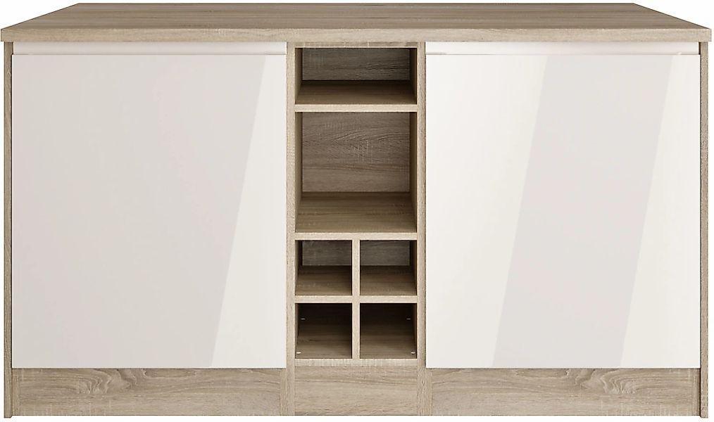 KOCHSTATION Kücheninsel "KS-Virginia" Breite 153 cm, MDF-Fronten, Flaschenr günstig online kaufen