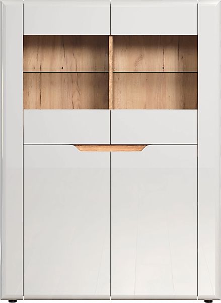 INOSIGN Vitrine "Graz Highboard mit Glastüren" Packung, 1 Stk. tlg. Grifflo günstig online kaufen