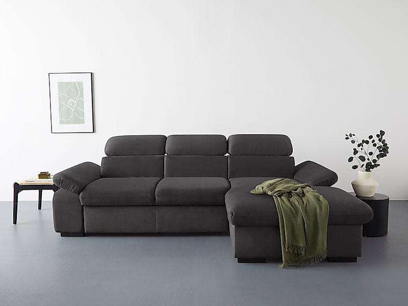 COTTA Ecksofa "Lola L-Form mit Kopfteilfunktion & Hocker" wahlweise mit Bet günstig online kaufen