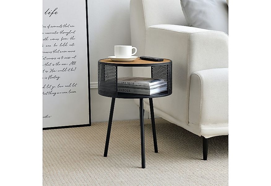 en.casa Beistelltisch, »Bjørnsund« Couchtisch Satztisch 45 x 34 cm Schwarz/ günstig online kaufen