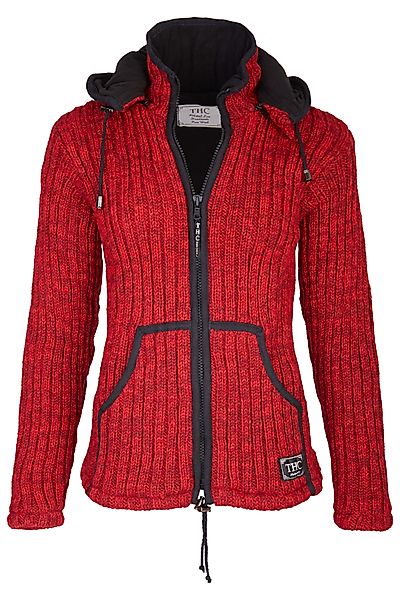 THC Natural Line Strickjacke Schafwollstrickjacke rot günstig online kaufen
