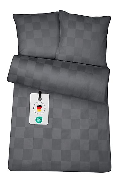 Carpe Sonno Bettwäsche Damast 135x200 Baumwolle Hotel Bettwäsche kariert Be günstig online kaufen