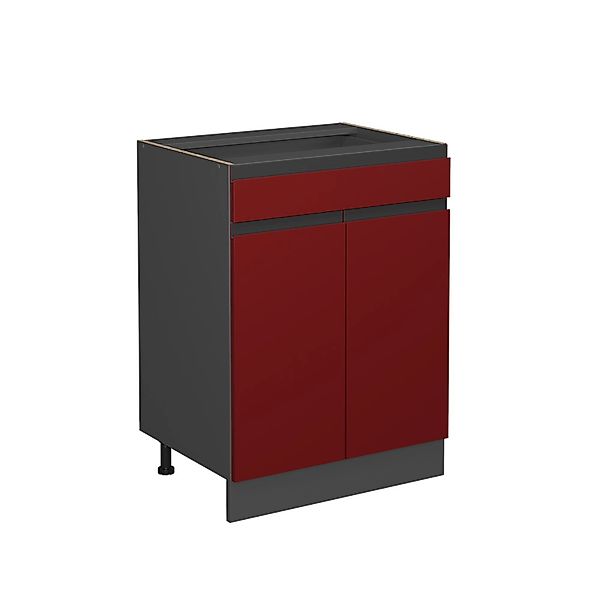 Vicco Küchenunterschrank R-Line Rot/Anthrazit 60 cm J-Shape mit Schublade o günstig online kaufen