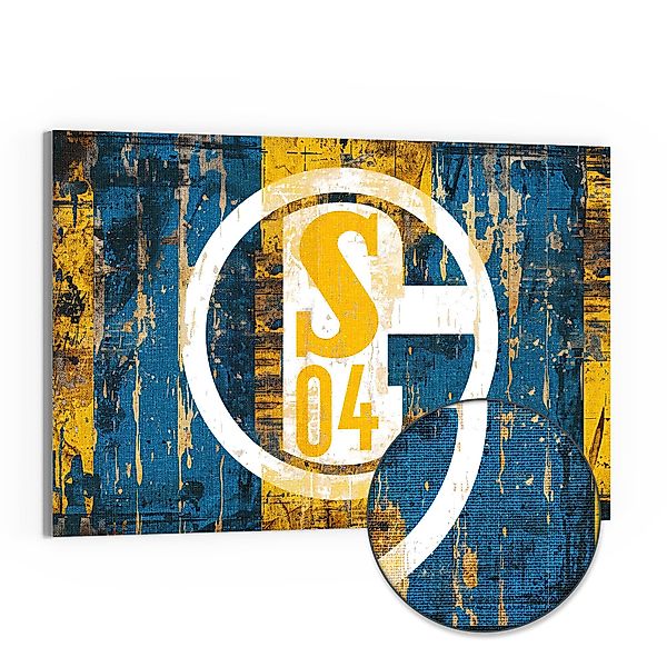 DEQORI Leinwandbild 'Wappen Schalke 04', 'Wappen günstig online kaufen
