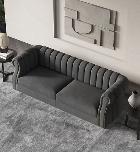 JVmoebel Sofa Schwarzer Designer Dreisitzer Luxus Modernes Design Neue Couc günstig online kaufen