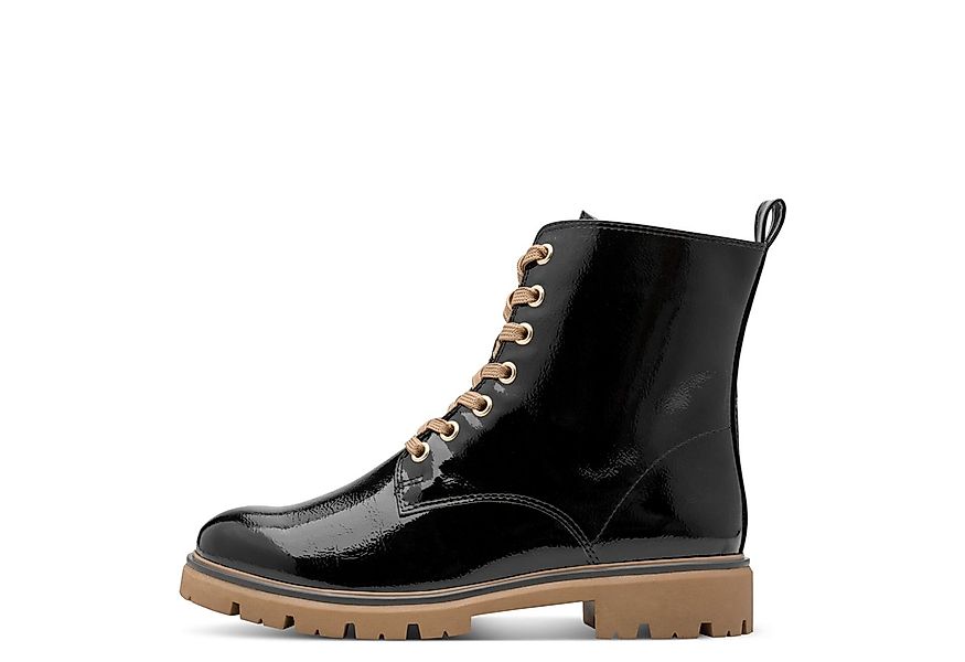MARCO TOZZI Schnürboots, Blockabsatz, Schnürstiefelette in glänzender Optik günstig online kaufen