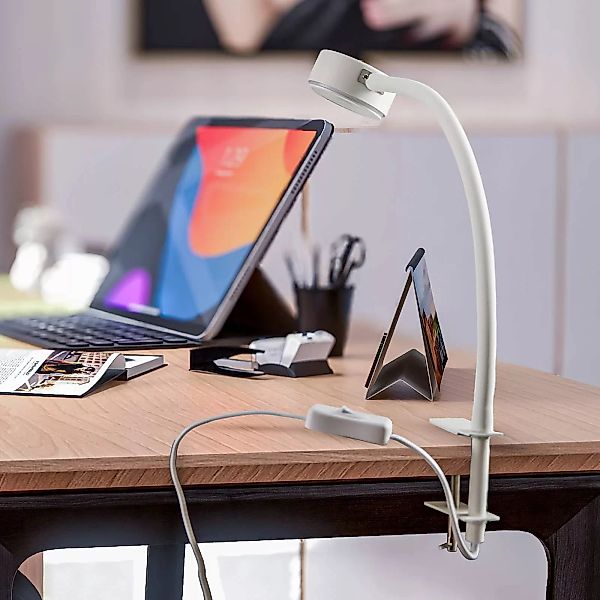 Lindby Klemmleuchte Jyla, weiß, 2.700 K, GX53 günstig online kaufen