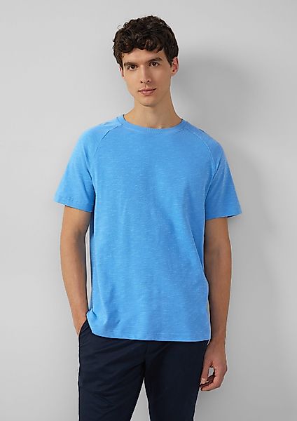 s.Oliver Kurzarmshirt Raglan-Shirt mit Flammgarnstruktur günstig online kaufen