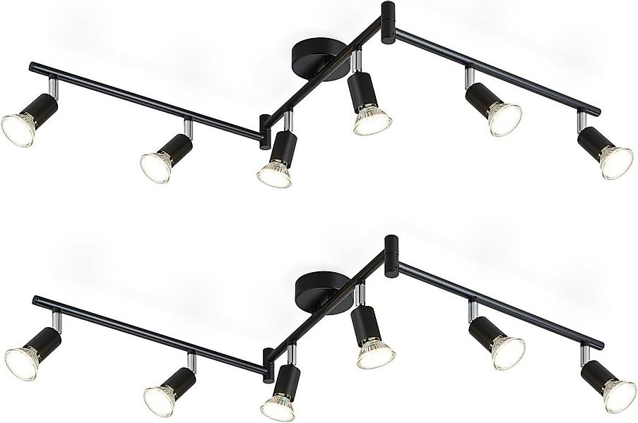 ZMH Deckenspots 6 Flammig - Deckenleuchte Modern Deckenstrahler GU10 Wohnzi günstig online kaufen