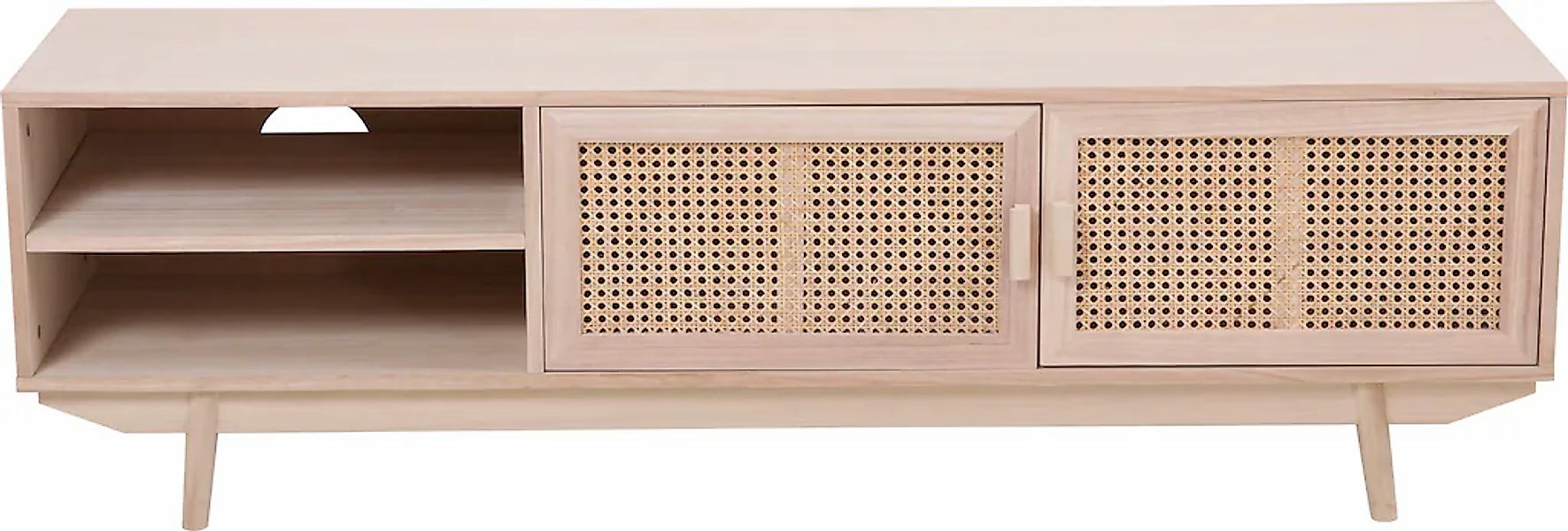 SalesFever Lowboard "Vejle Chic & Stylisch: Das Lowboard", Edle Rattan-Komm günstig online kaufen