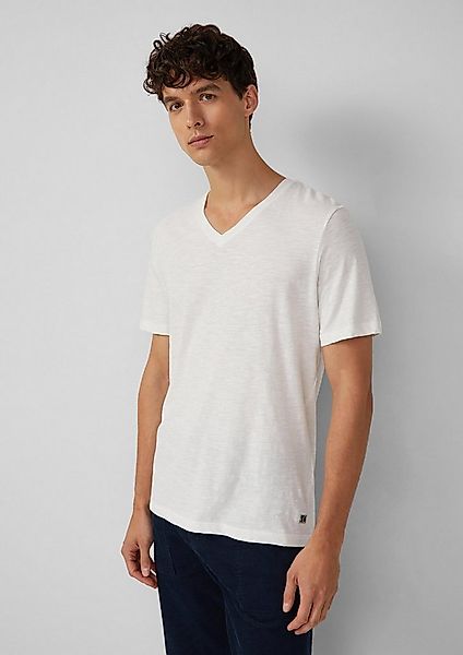 s.Oliver Kurzarmshirt T-Shirt T-Shirt aus Baumwolle mit V-Ausschnitt günstig online kaufen