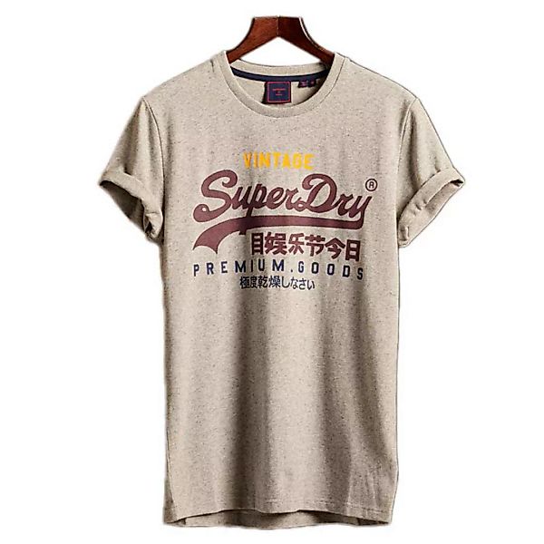 Superdry Vintage Logo Tri Kurzarm T-shirt S Silver Glass Feeder günstig online kaufen