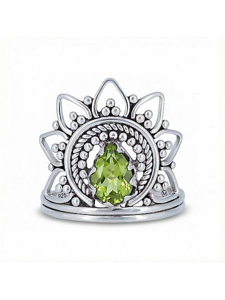mantraroma Silberring MUDARA-SATU aus 925 Silber mit Peridot (Ring mit Schm günstig online kaufen