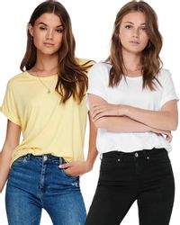 ONLY T-Shirt Stilvolles Basic Shirt mit günstig online kaufen