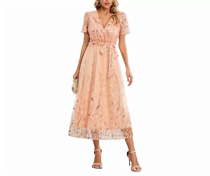 AFAZ New Trading UG Abendkleid Pailletten-Mesh-Kleid, Rock, Sommer-Damen-Pa günstig online kaufen