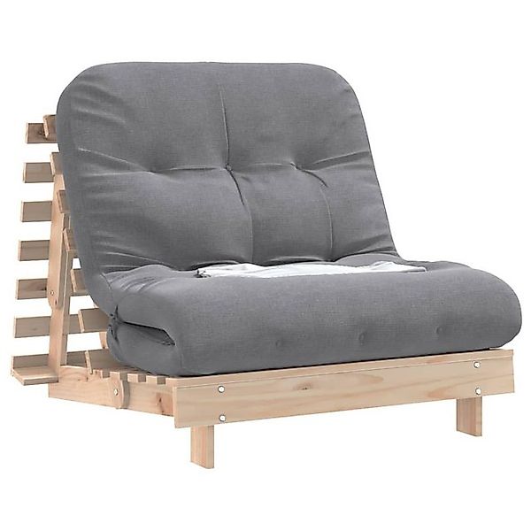 vidaXL Sofa Futon Schlafsofa mit Matratze 90x206x11 cm Massivholz Kiefer günstig online kaufen