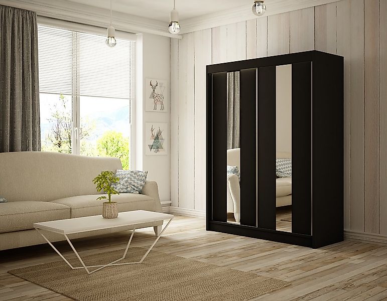 ALTDECOR Schiebetürenschrank LUKIA (Kleiderschrank Garderobenschrank mit vi günstig online kaufen