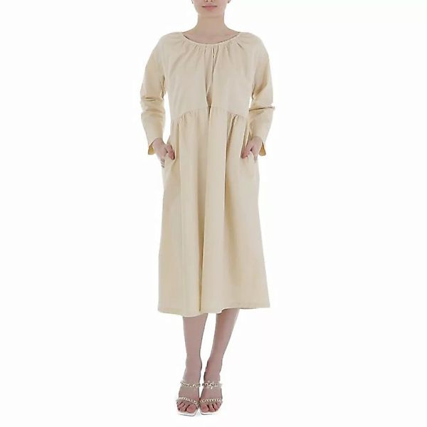 Ital-Design Sommerkleid Damen Boho/Hippie Sommerkleid in Beige günstig online kaufen