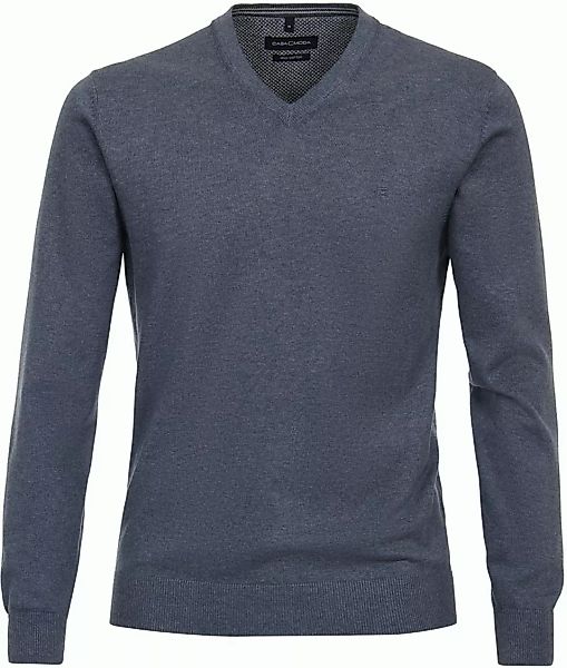 CASAMODA V-Ausschnitt-Pullover Basic (1-tlg) Pullover - Baumwolle - Atmungs günstig online kaufen