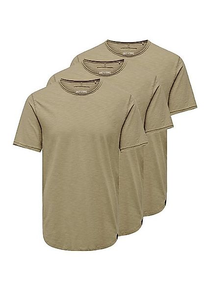 ONLY & SONS T-Shirt 3er Pack ONSBENNE (Spar-Set, 3-tlg) T-Shirt - Baumwolle günstig online kaufen