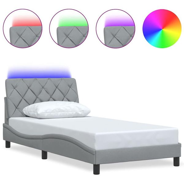 vidaXL Bett Bettgestell mit LED ohne günstig online kaufen