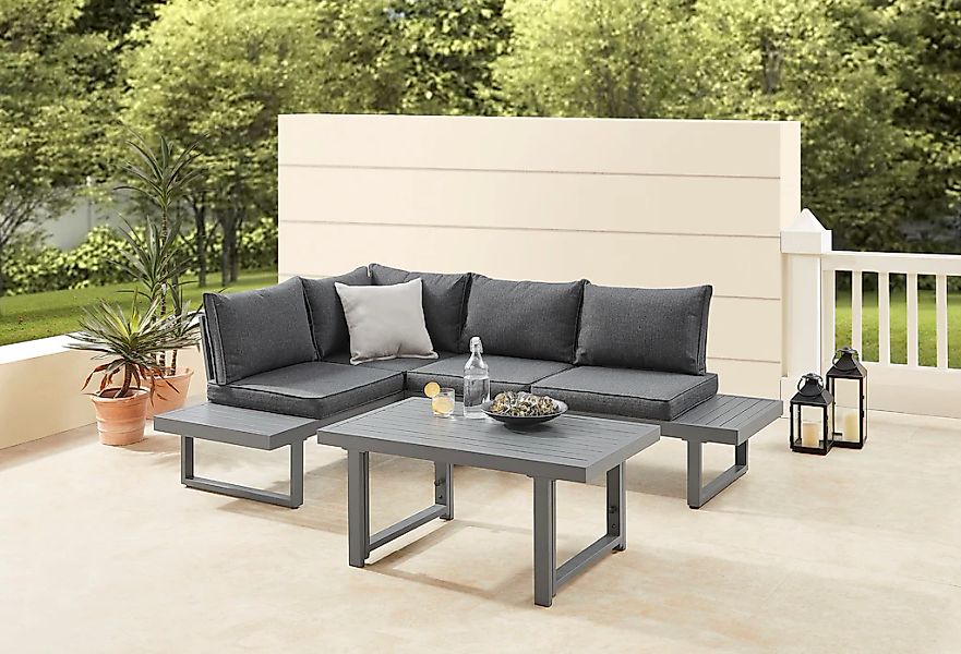 KONIFERA Gartenlounge-Set "Hamburg", (Set, 14 tlg., Tisch:100x60x60/40cm,ab günstig online kaufen