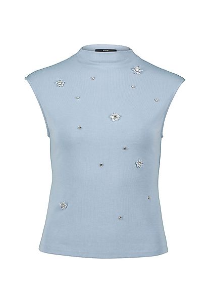 Zero Kurzarmshirt "zero Damen Shirt mit Strass und Blumen", (1 tlg.), Ziers günstig online kaufen
