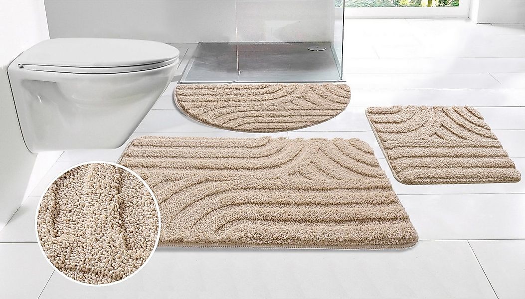OTTO home Badematte Sanremo Scandi, Badvorleger, Badezimmer Teppich, Duschv günstig online kaufen