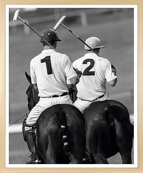 queence Bild mit Rahmen "Vintage Polo Club Polospieler" Bär  Bären  Fashion günstig online kaufen