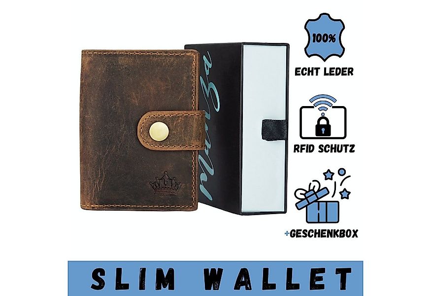 Manza Mini Geldbörse Slim Wallet Geldbörse mit Münzfach, RFID-Schutz und Ge günstig online kaufen