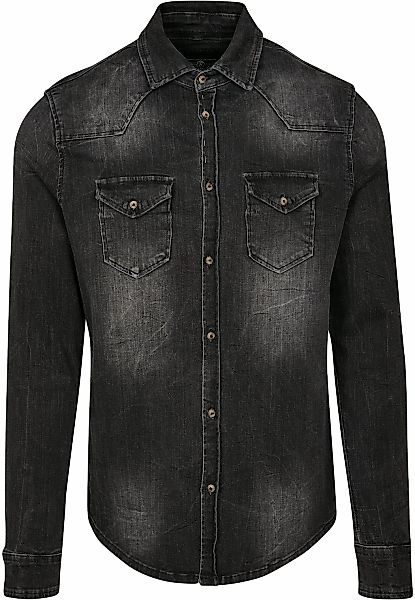 Brandit Jeanshemd Riley Denim Shirt Long Sleeve black Gr. S günstig online kaufen