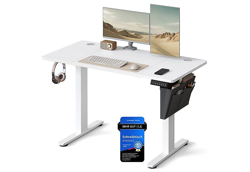 SONGMICS Schreibtisch Höhenverstellbarer elektrisch, 120/140/160/180 cm, US günstig online kaufen