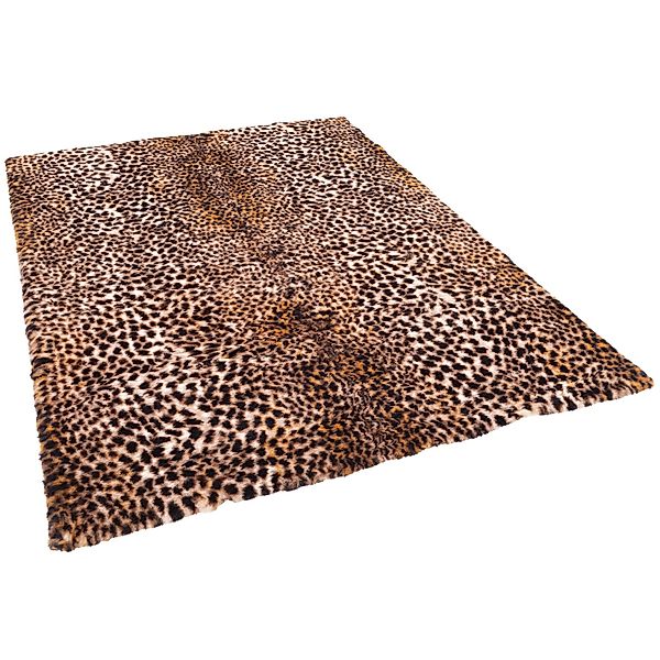 Pergamon Luxus Super Soft Fellteppich Pearl Leopard Braun 140x200cm günstig online kaufen