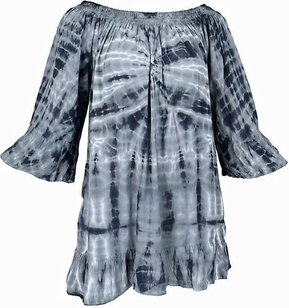 Guru-Shop Midikleid 3/4 Arm Batik Tunika, Minikleid, schulterfreie.. Ethno günstig online kaufen