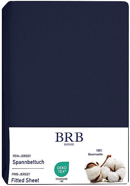 BRB HOME Spannbettlaken Spannbettuch Jersey Baumwolle Bettlaken Betttuch Mo günstig online kaufen