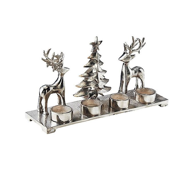 Kobolo Kerzenhalter Adventskranz Adventsdeko Weihnachtsdeko Rentiere- Metal günstig online kaufen