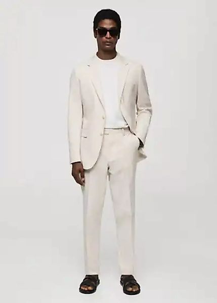 Slim-Fit-Anzughose aus Seersucker-Baumwolle mit Streifen günstig online kaufen