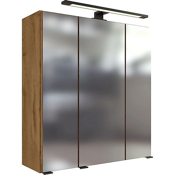 Held Möbel 3D-Spiegelschrank Florenz 60 cm Wotaneiche günstig online kaufen