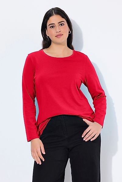 Ulla Popken T-Shirt Shirt Slim Rundhalsausschnitt günstig online kaufen