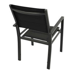 Outdoor Stühle leicht aus Aluminium gepolsterter Rückenlehne (2er Set) günstig online kaufen
