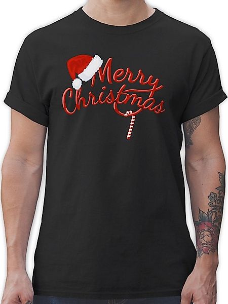 Shirtracer T-Shirt Merry Christmas Zuckerstange I Weihnachtsmotiv Weihachte günstig online kaufen